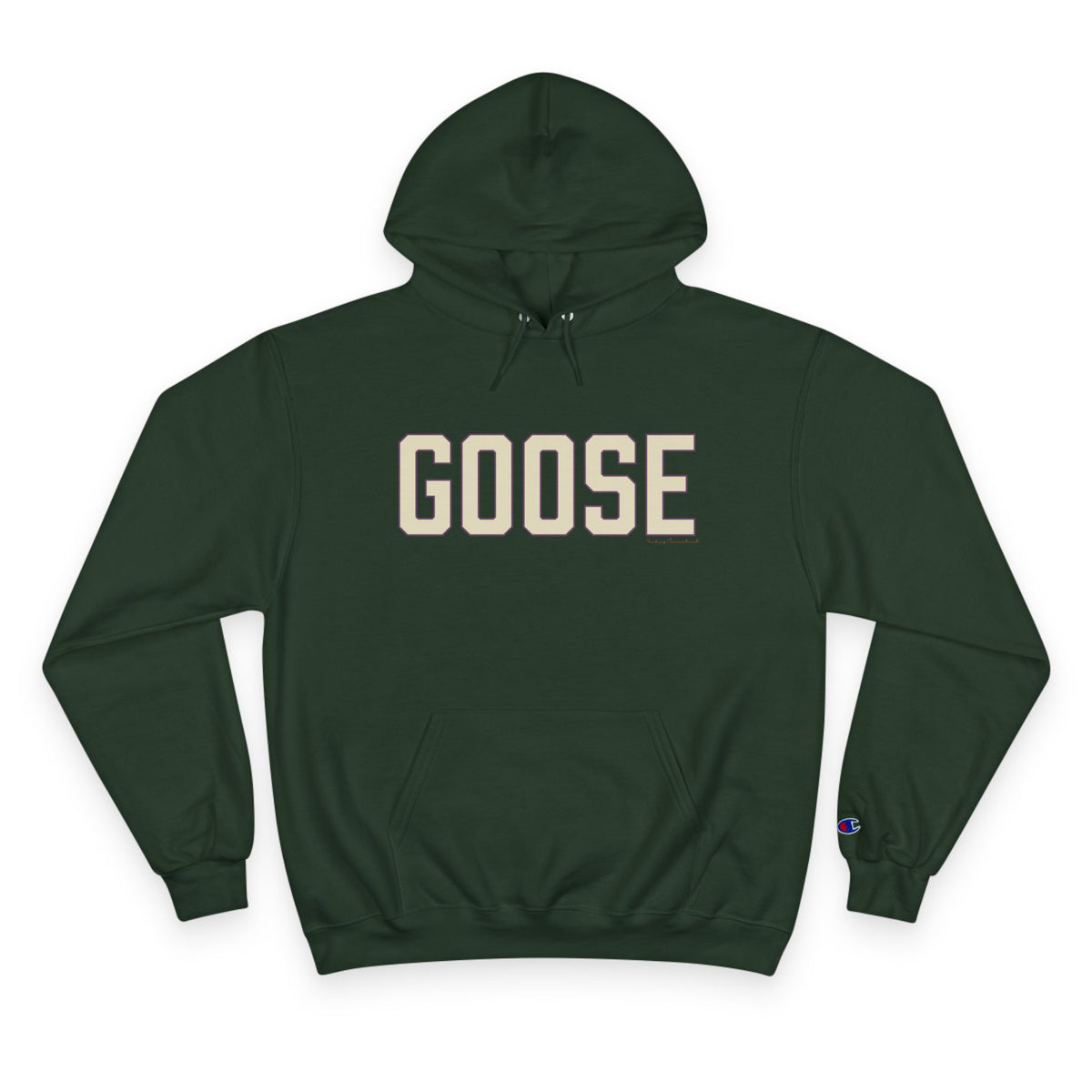 Goose Zip Code Cream & Purple Champion Hoodie