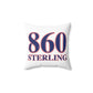 860 Sterling Red, White & Blue Spun Polyester Square Pillow