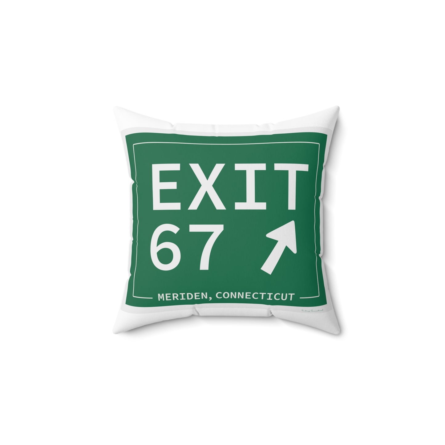 Vintage Exit 67 WCP Sign Spun Polyester Square Pillow