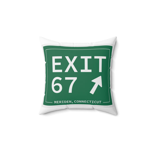 Vintage Exit 67 WCP Sign Spun Polyester Square Pillow