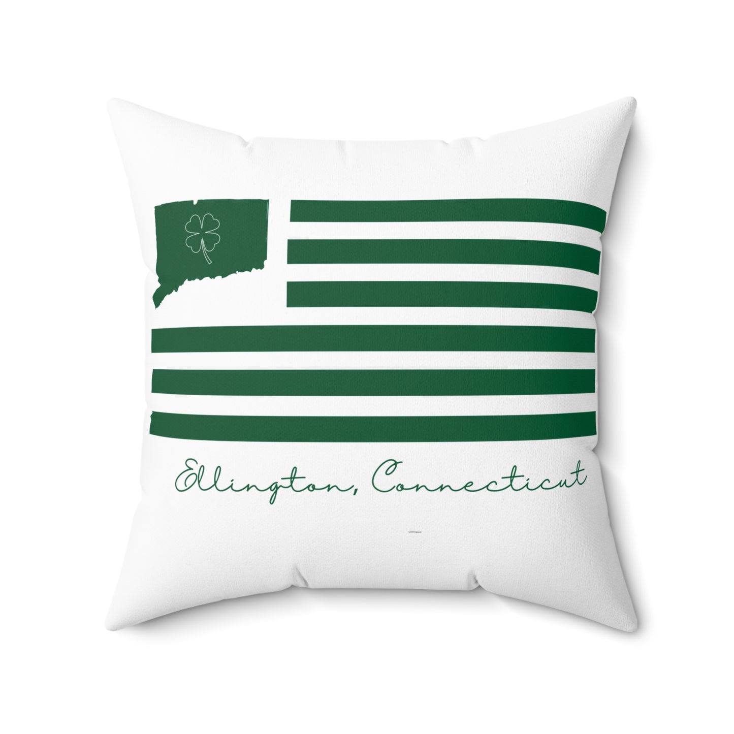 Ellington Connecticut St. Patrick’s Day Flag Spun Polyester Square Pillow