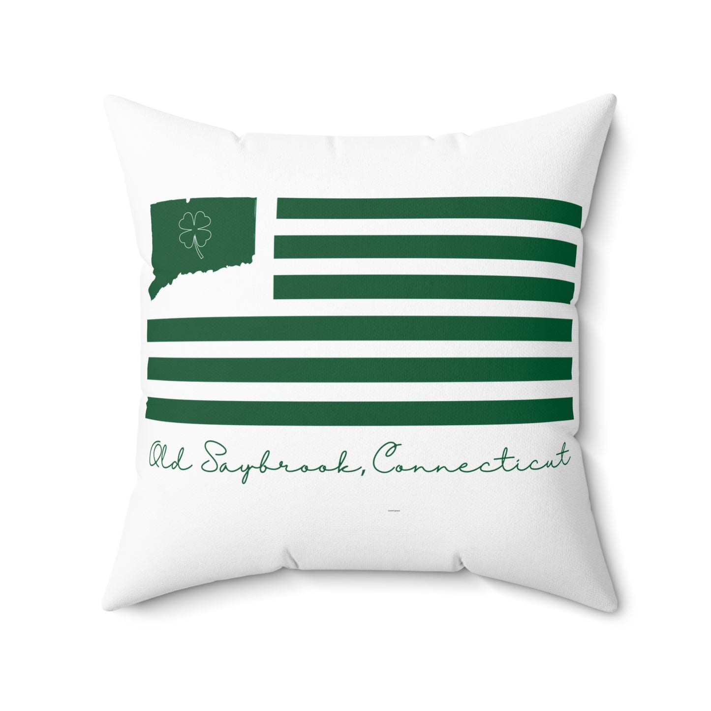 Old Saybrook St. Patrick’s Day Flag Spun Polyester Square Pillow