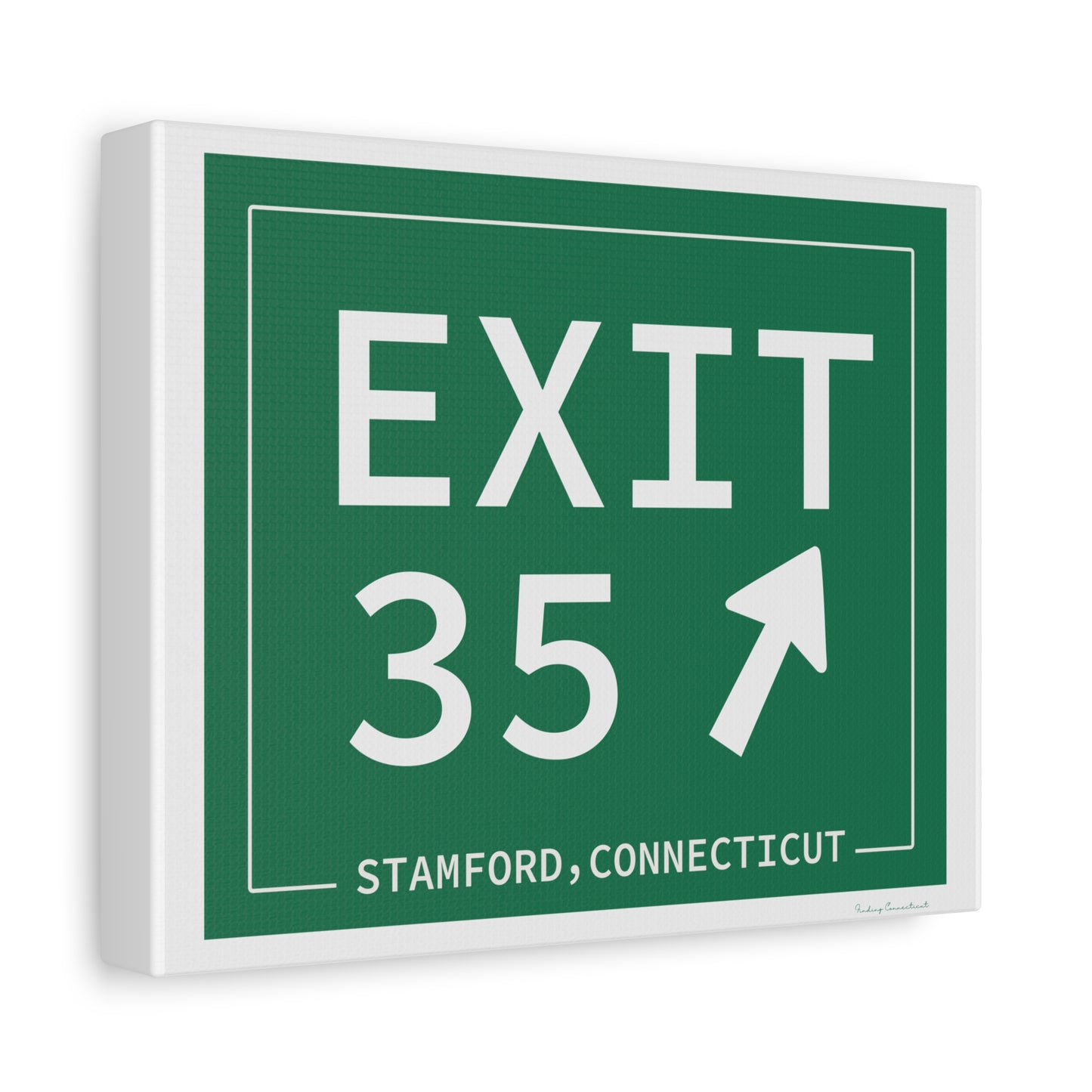 Vintage Exit 35 Merritt Parkway Sign Matte Canvas, Stretched, 1.25"
