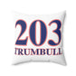 203 Trumbull Red White & Blue Spun Polyester Square Pillow