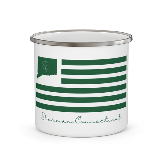 Sherman Connecticut St. Patrick’s Day Flag Enamel Camping Mug