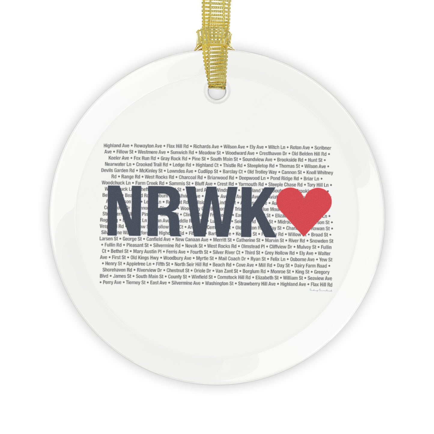Norwalk Love  Glass Ornaments