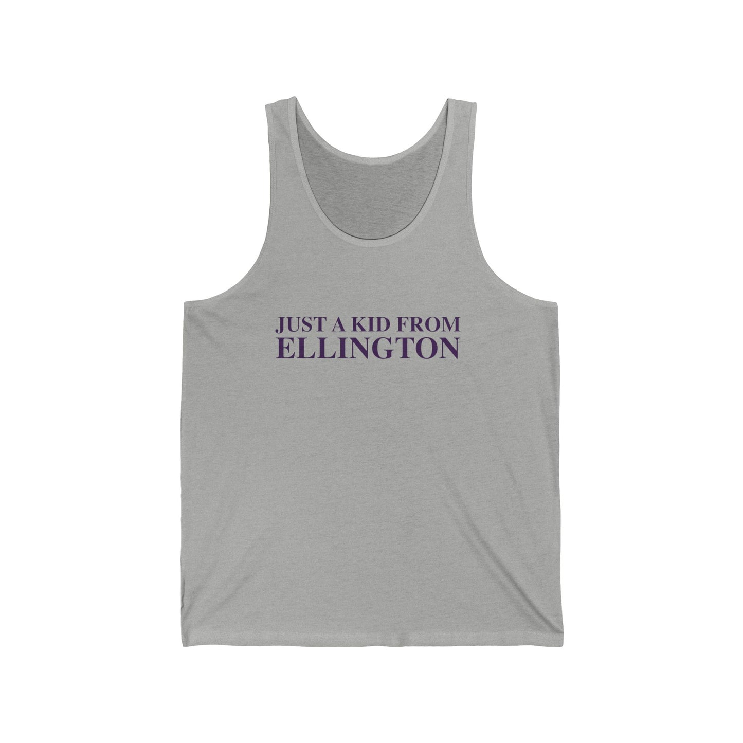 Just a kid from Ellington Unisex Jersey Tank Top