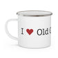 I Heart Old Greenwich. Enamel Camping Mug