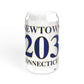 Newtown 203 Connecticut Sipper Glass, 16oz
