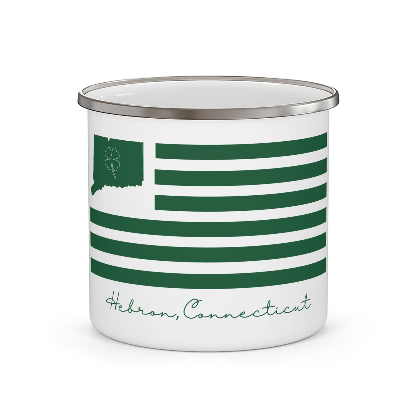 Hebron Connecticut St. Patrick’s Day Flag Enamel Camping Mug