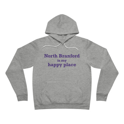 North Branford is My Happy Place Unisex Sponge Fleece Pullover Hoodie