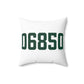 06850 Norwalk Connecticut Zip Code Spun Polyester Square Pillow