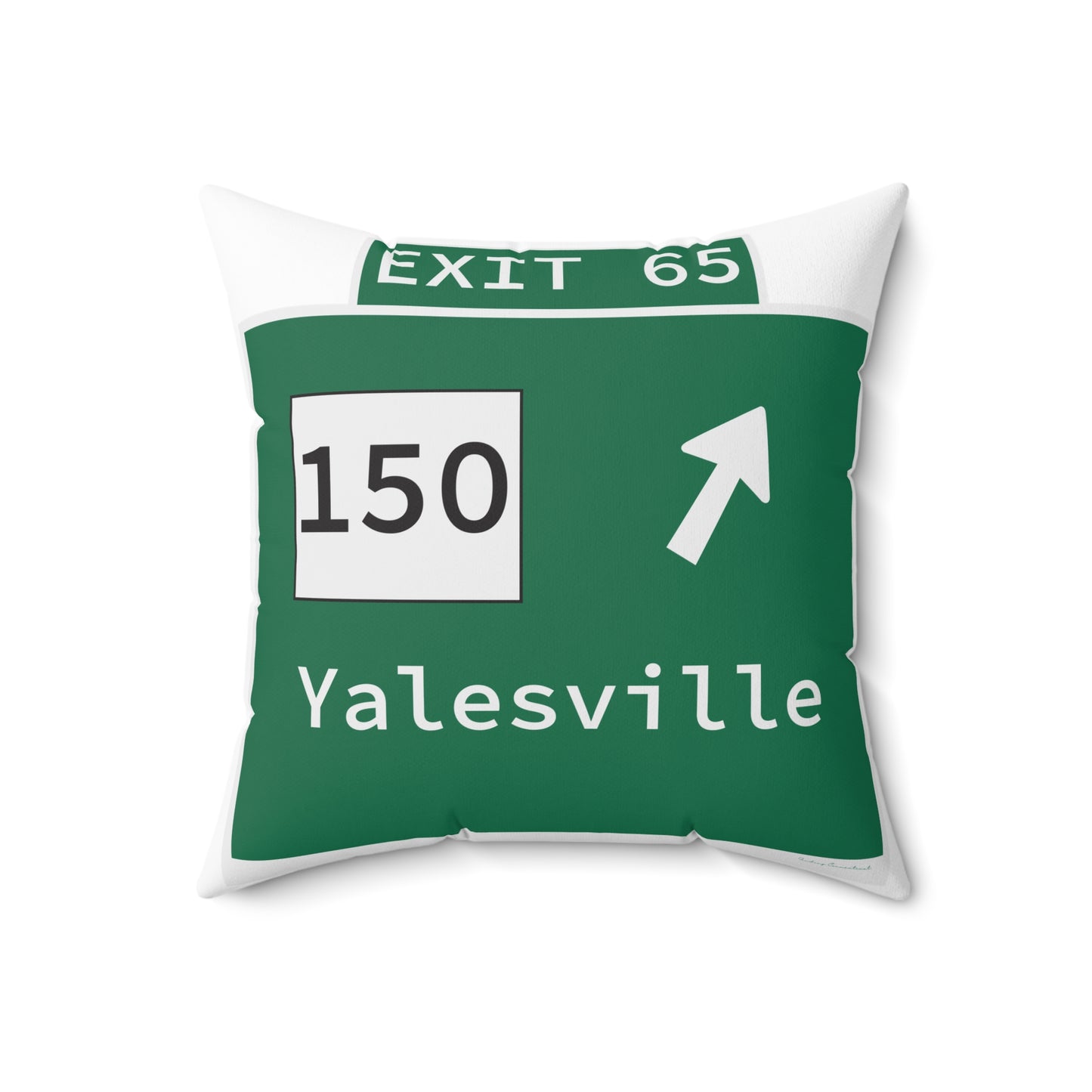 Vintage WCP Exit 65 Sign Spun Polyester Square Pillow