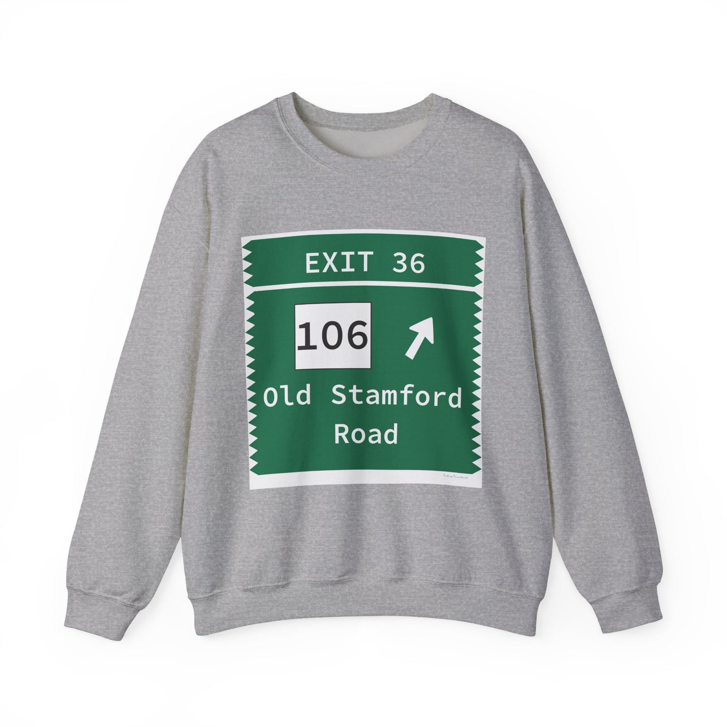 Vintage Merritt Parkway Exit 36 Sign Unisex Heavy Blend™ Crewneck Sweatshirt