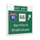 Vintage WCP Exit 68-NE Sign Matte Canvas, Stretched, 1.25"