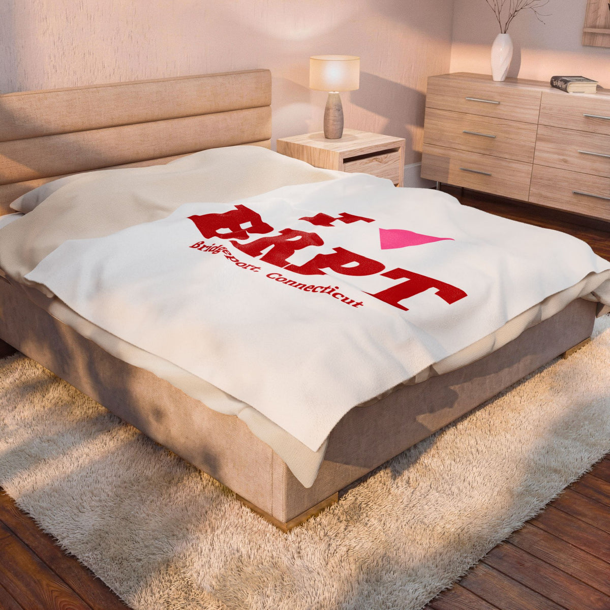 I Heart BRPT Velveteen Plush Blanket