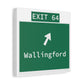 Vintage WCP Exit 64 Sign Matte Canvas, Stretched, 1.25"