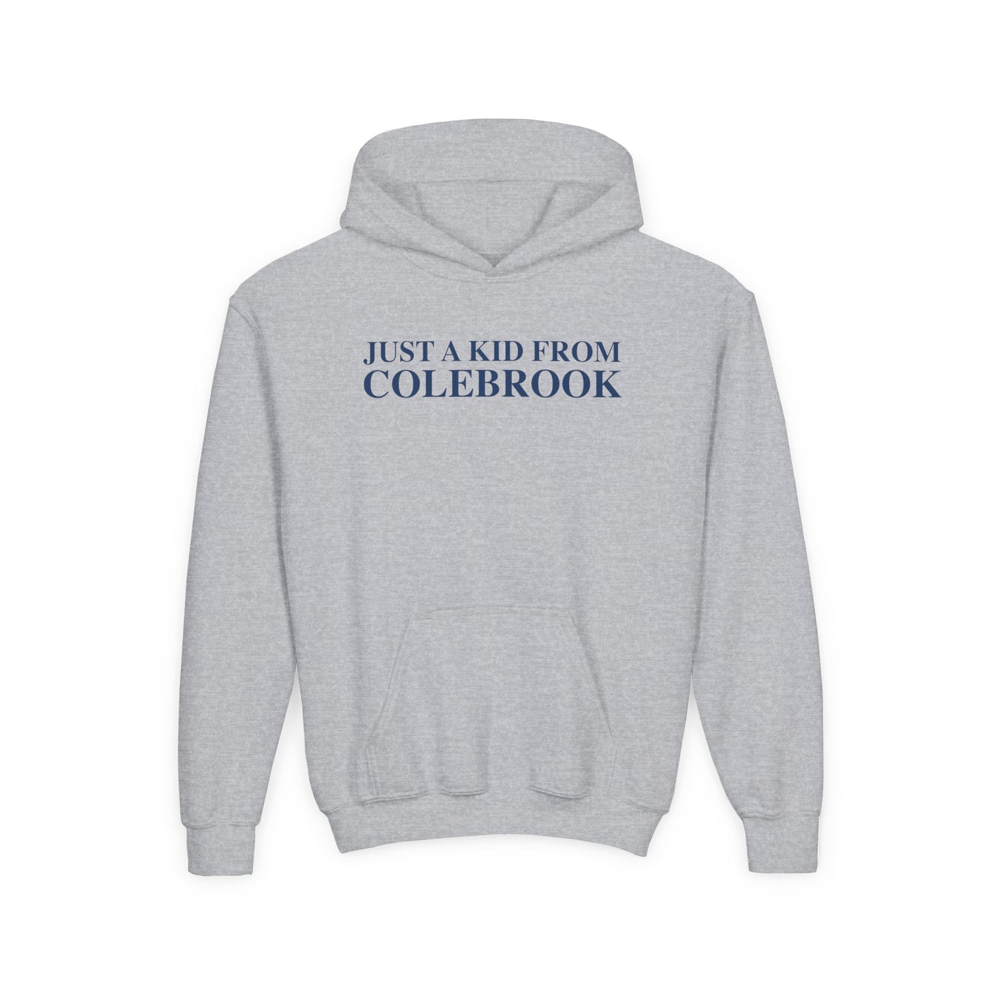 Just a kid from Colebrook Youth Heavy Blend Hooded Sweatshirt