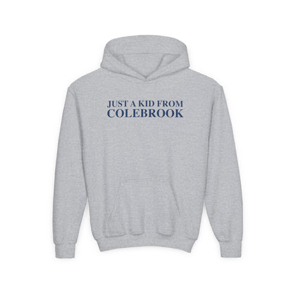 Just a kid from Colebrook Youth Heavy Blend Hooded Sweatshirt