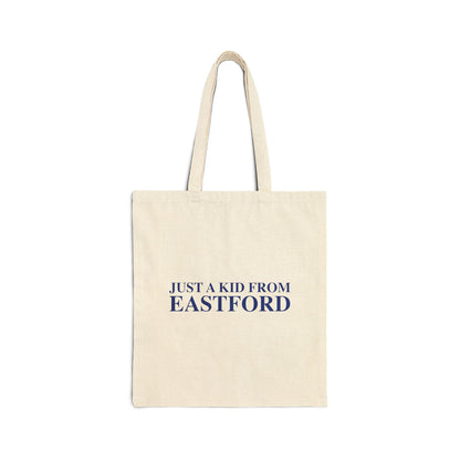 Just a kid from Eastford Cotton Canvas Tote Bag