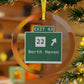 Vintage WCP Exit 63 Sign Glass Ornaments