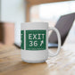 Vintage Exit 36 Merritt Parkway Sign Mug 15oz