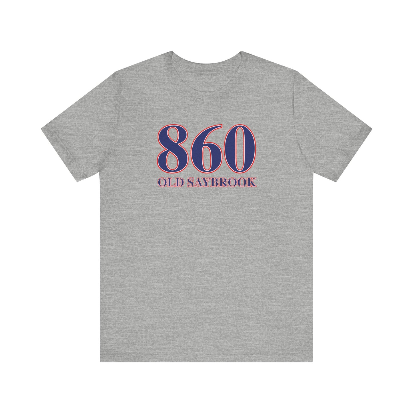 860 Old Saybrook Red White & Blue Unisex Jersey Short Sleeve T-Shirt