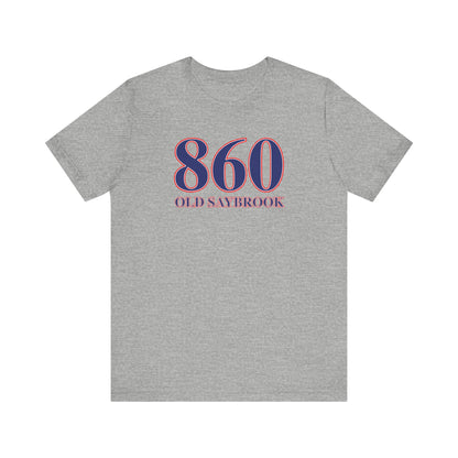 860 Old Saybrook Red White & Blue Unisex Jersey Short Sleeve T-Shirt