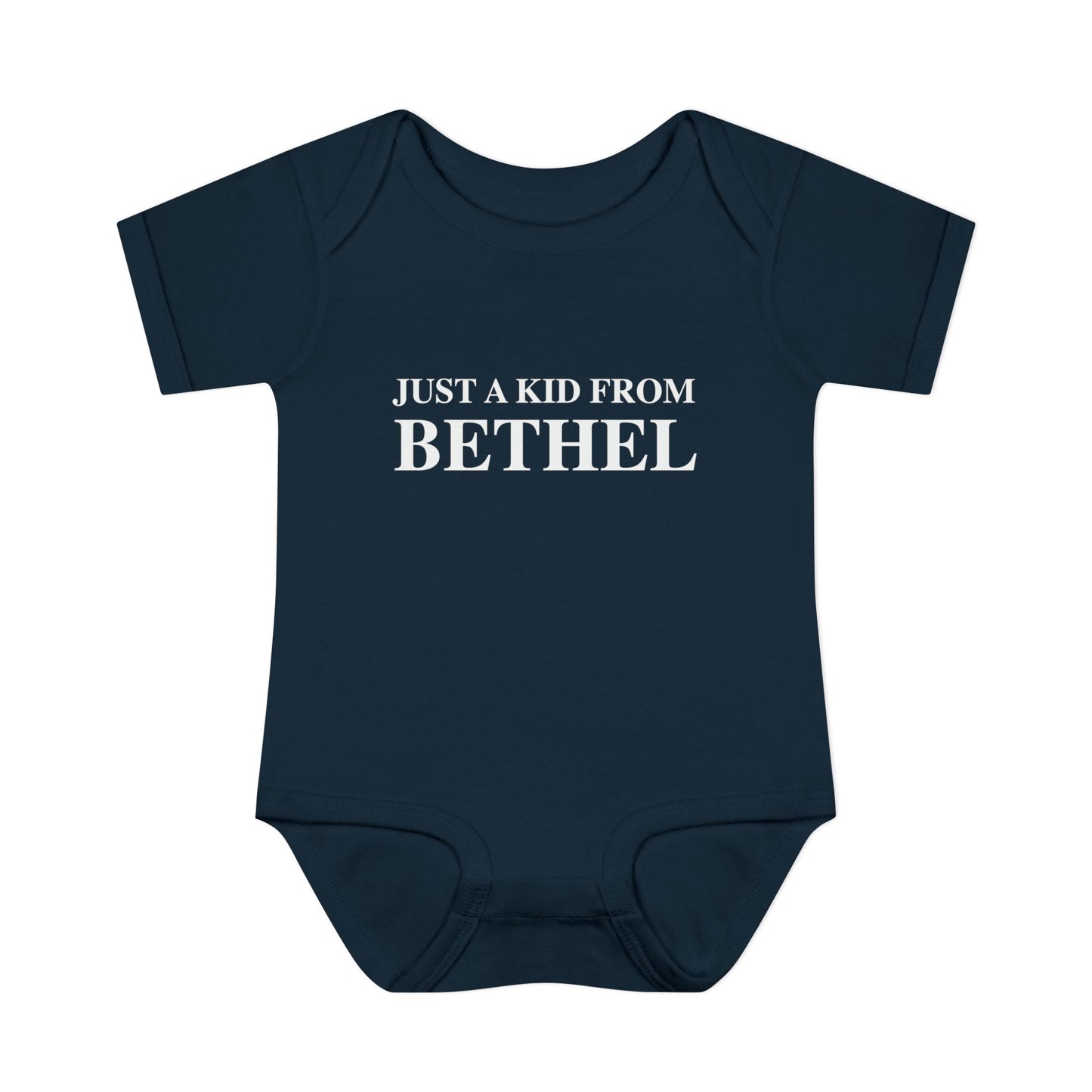 Just a kid from Bethel Infant Baby Rib Bodysuit