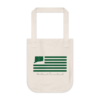 Hartland Connecticut St. Patrick’s Day Flag Organic Canvas Tote Bag
