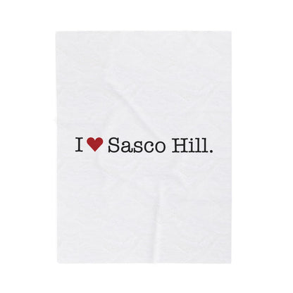 I Heart Sasco Hill. Velveteen Plush Blanket