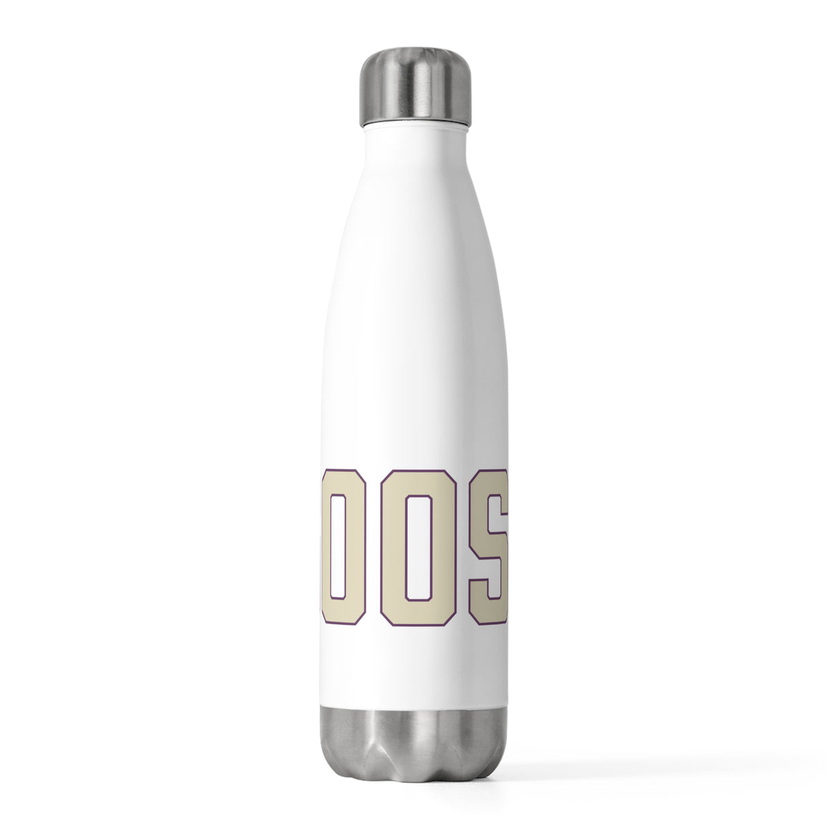 Goose Zip Code Cream & Purple 20oz Insulated Bottle