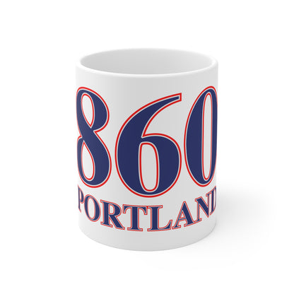 860 Portland Red, White & Blue Mug 11oz