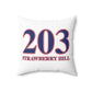 203 Strawberry Hill Red, White & Blue Spun Polyester Square Pillow