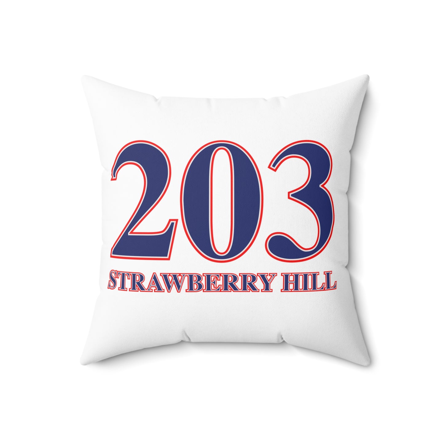 203 Strawberry Hill Red, White & Blue Spun Polyester Square Pillow