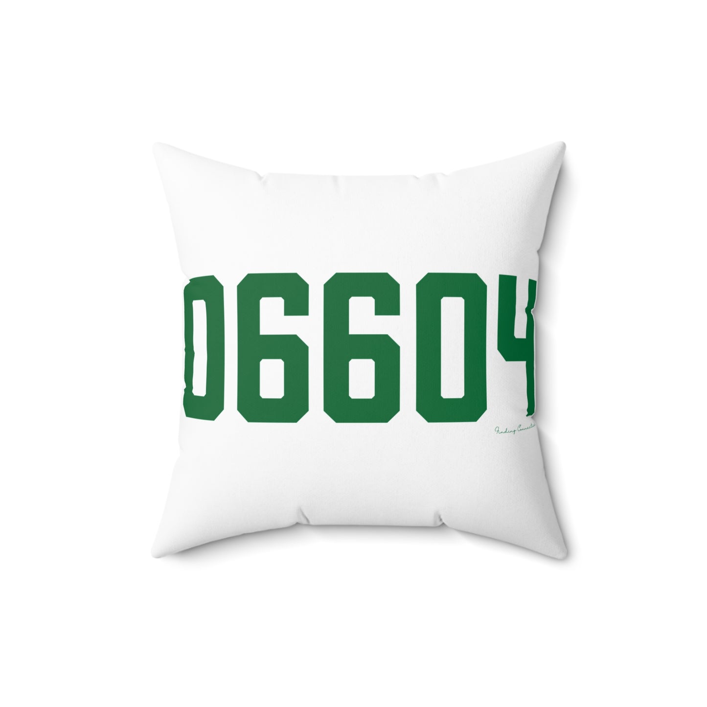 06604 Bridgeport Connecticut Zip Code Spun Polyester Square Pillow