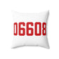 06608 Bridgeport Connecticut Zip Code Spun Polyester Square Pillow