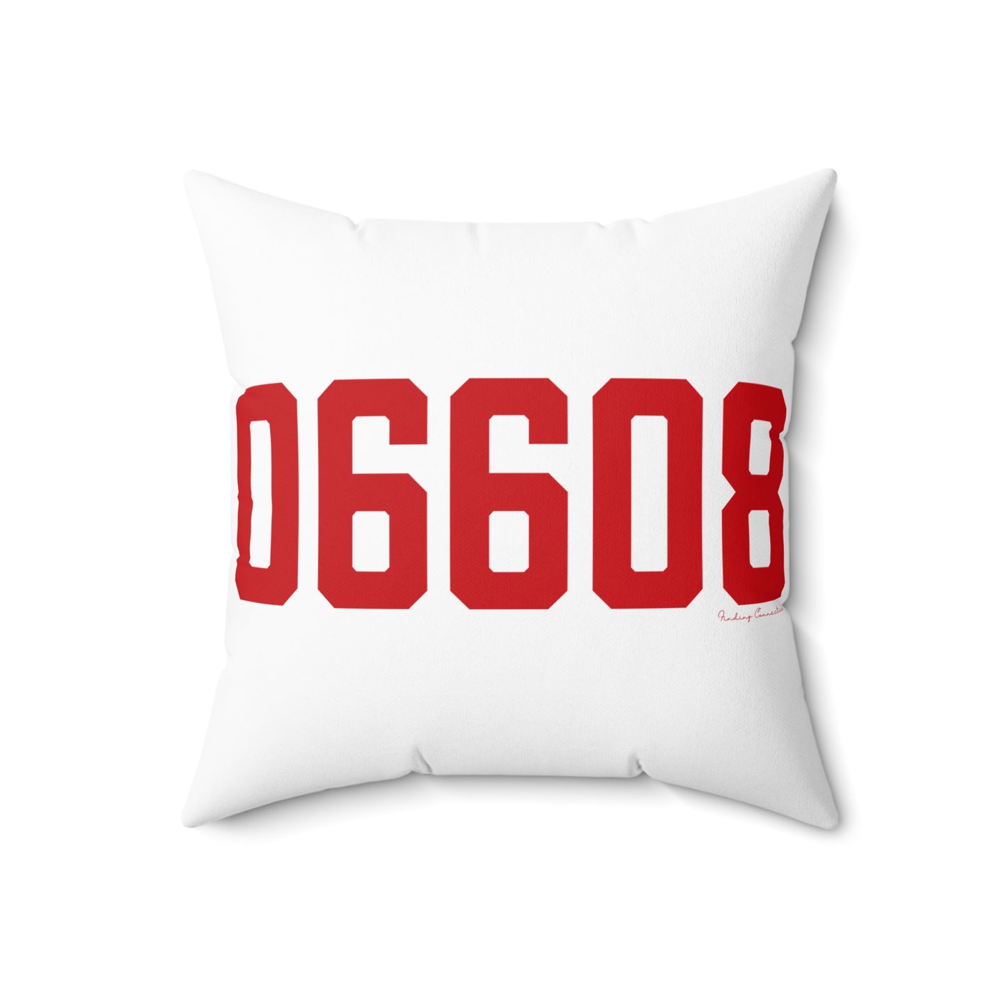 06608 Bridgeport Connecticut Zip Code Spun Polyester Square Pillow