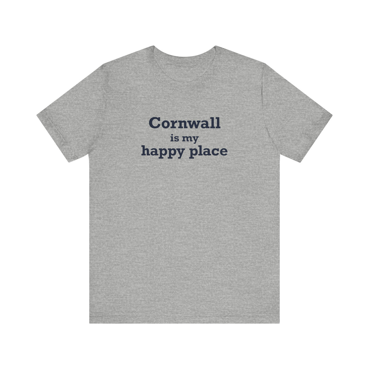 Cornwall is My Happy Place Unisex Jersey Short Sleeve T-Shirt