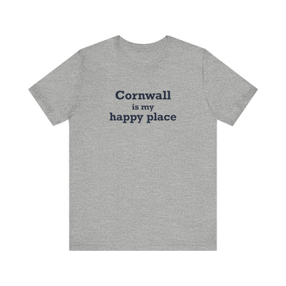 Cornwall is My Happy Place Unisex Jersey Short Sleeve T-Shirt
