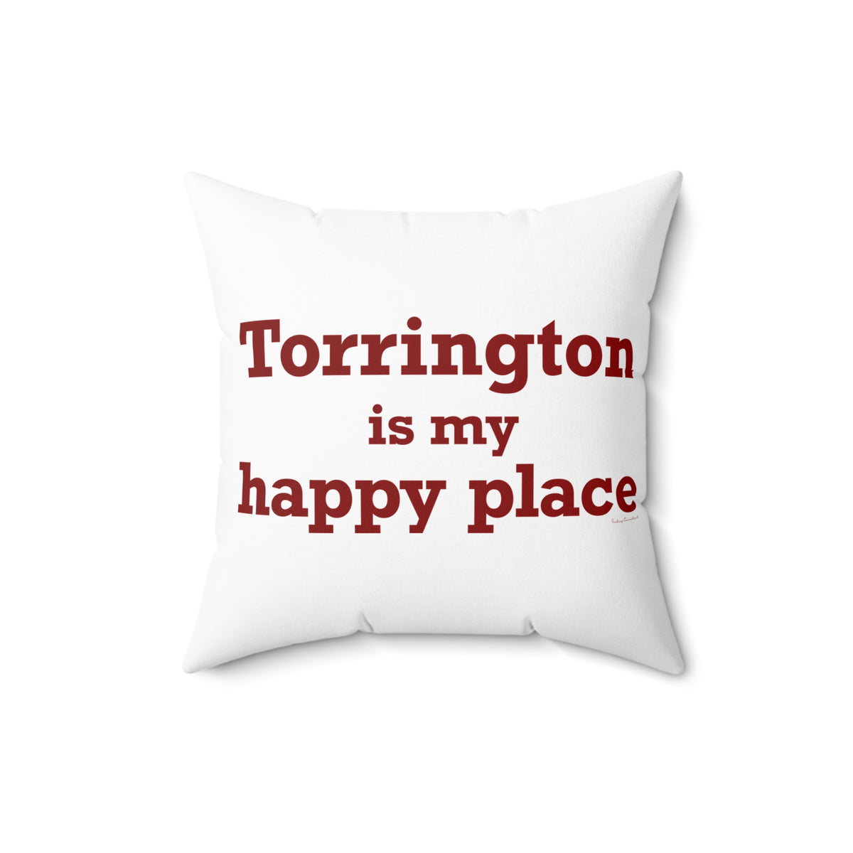 Torrington is My Happy Place Polyester Square Pillow