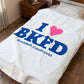 I Heart BKFD Velveteen Plush Blanket