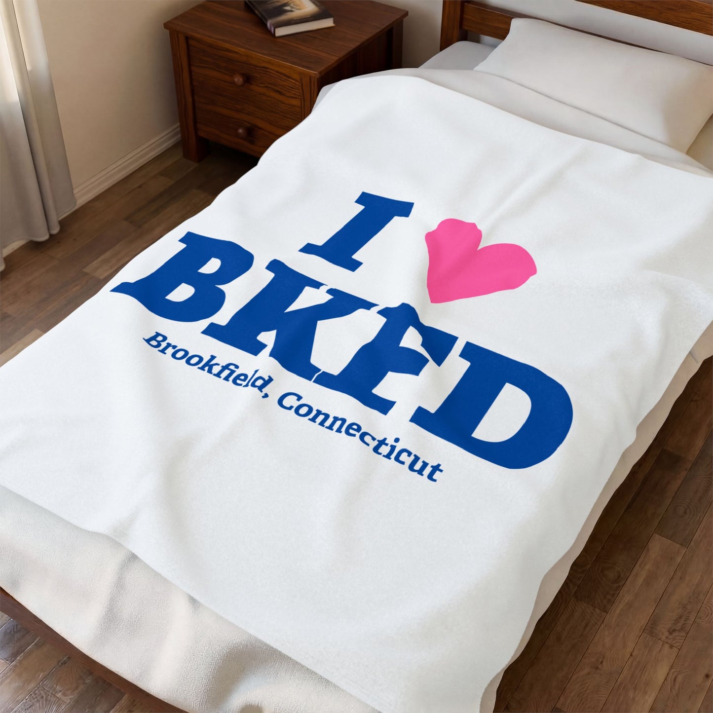 I Heart BKFD Velveteen Plush Blanket