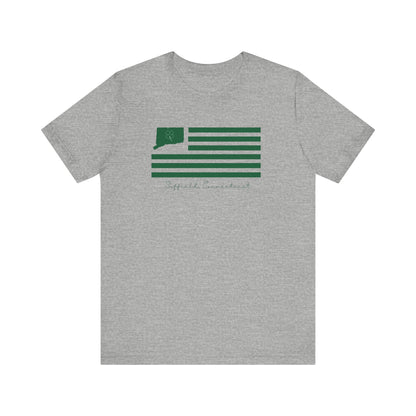 Suffield Connecticut St. Patrick’s Day Flag Unisex Jersey Short Sleeve T-Shirt