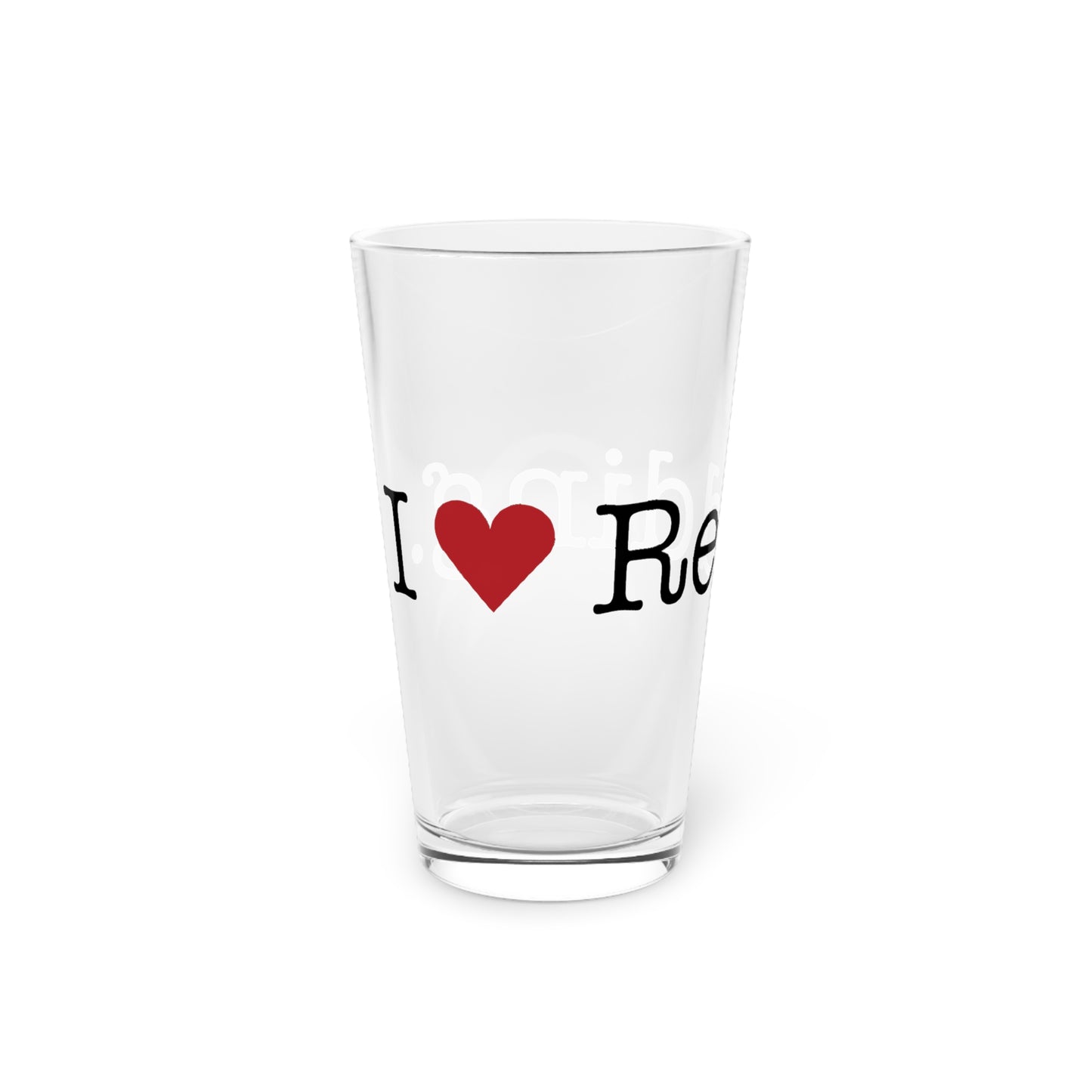 I Heart Redding. Pint Glass, 16oz