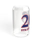 203 Strawberry Hill Red, White & Blue Sipper Glass, 16oz