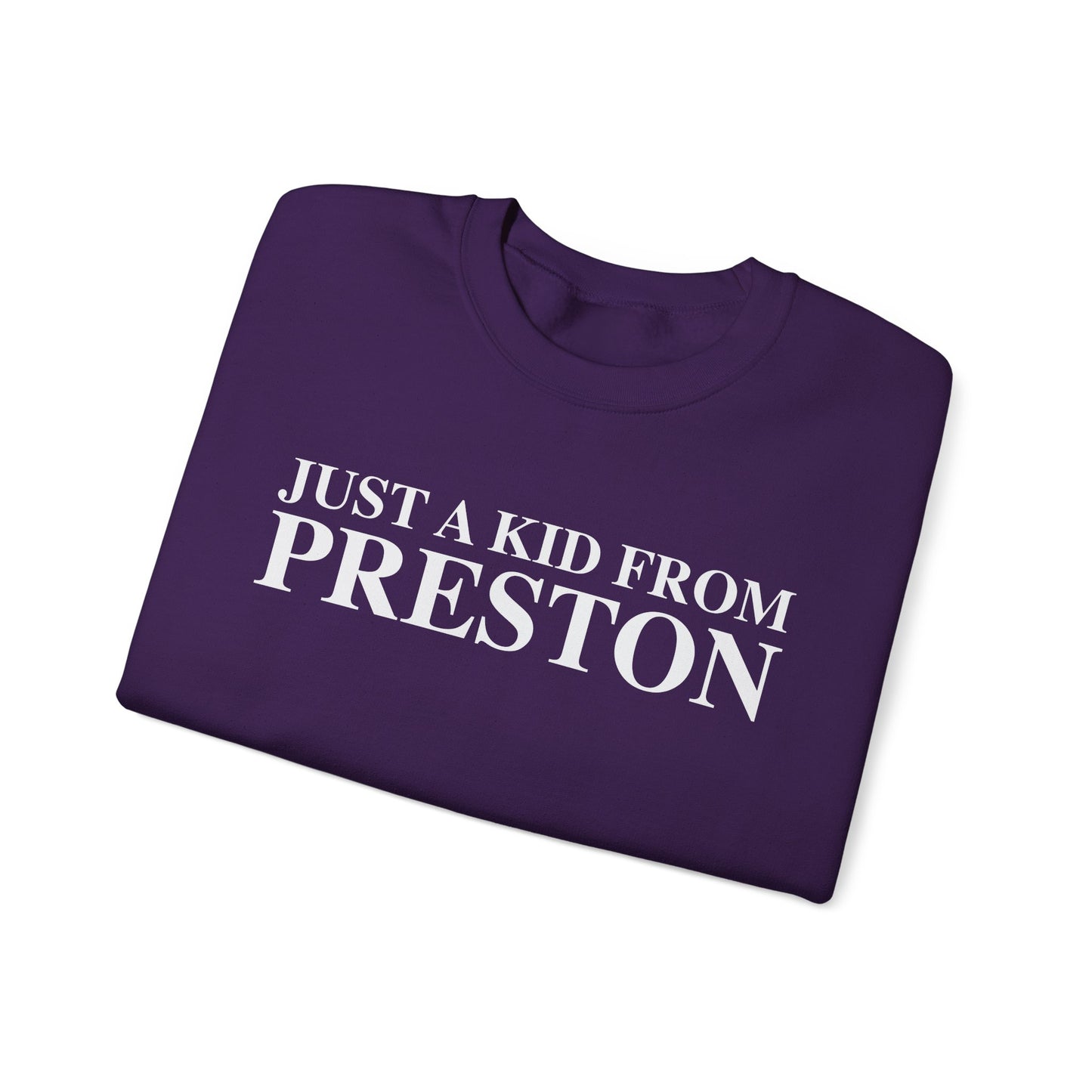 Just a kid from Preston Unisex Heavy Blend™ Crewneck Sweatshirt