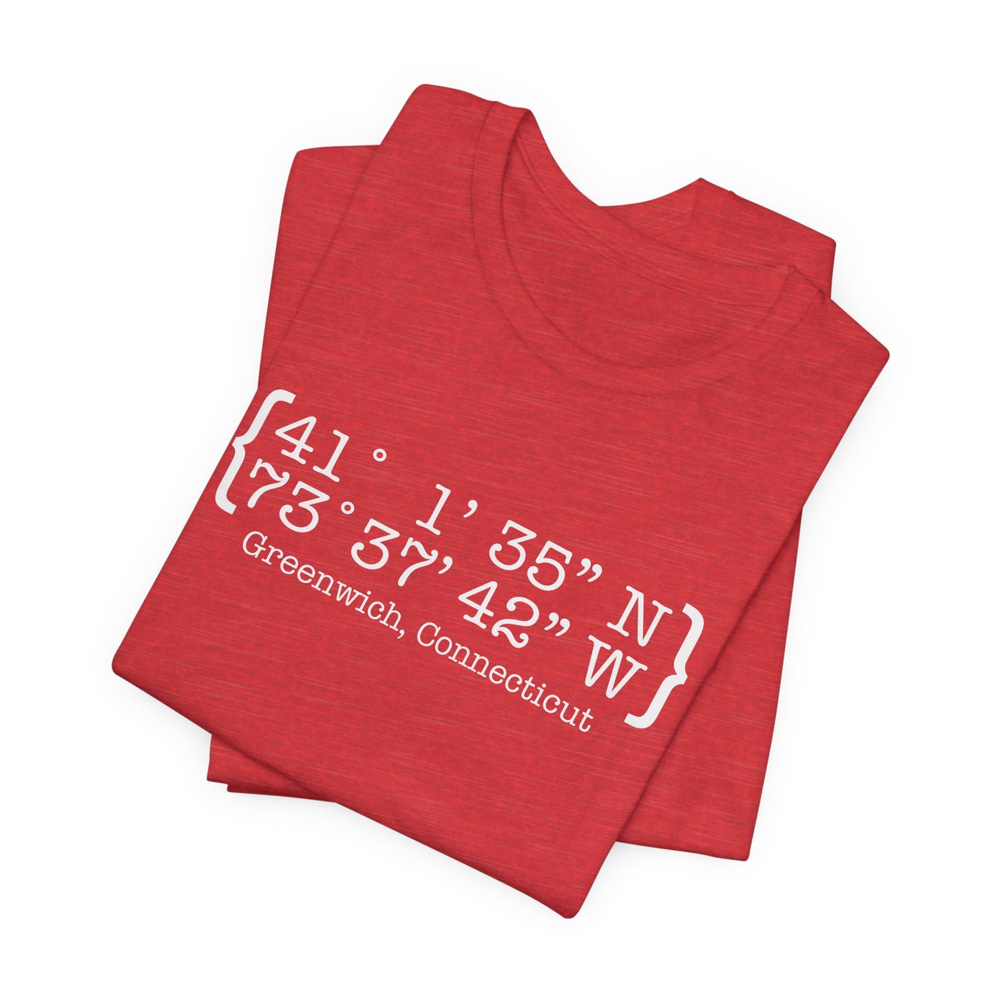 Greenwich Coordinates Unisex Jersey Short Sleeve T-Shirt