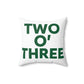 Two O’ Three Spun Polyester Square Pillow Lucky Green – St. Patrick’s Day