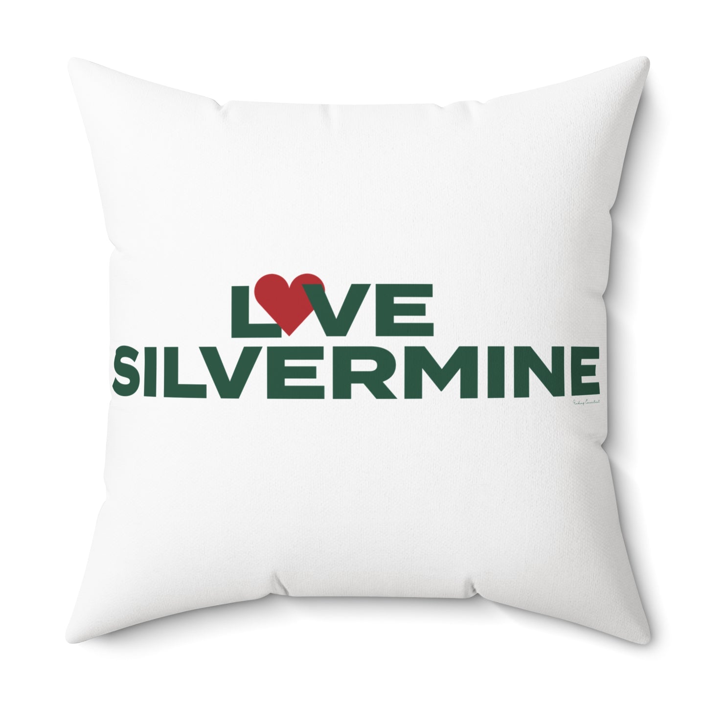 Love Silvermine Spun Polyester Square Pillow